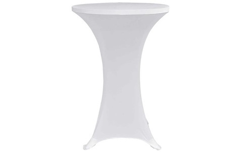 Dameco, Dameco Stoff Stehtisch-Husse 60 cm/65 cm x 120 cm, Weiss, Dameco Stoff Stehtisch-Husse 60 cm/65 cm x 120 cm, Weiss