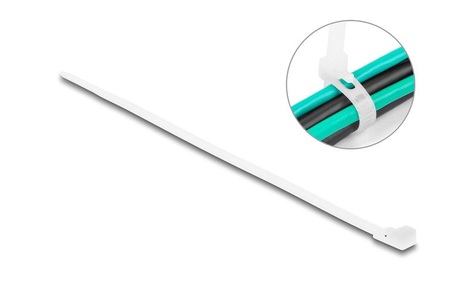 Delock, Delock Kabelbinder Weiss 200 mm x 4.8 mm, 100 Stück, Delock Kabelbinder Weiss 200 mm x 4.8 mm, 100 Stück