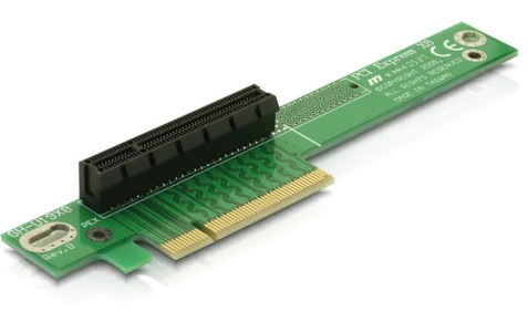 Delock, DeLock PCI-E Riser Karte x8 zu x8, Delock PCI-E Riser Karte x8 zu x8, gewinkelt