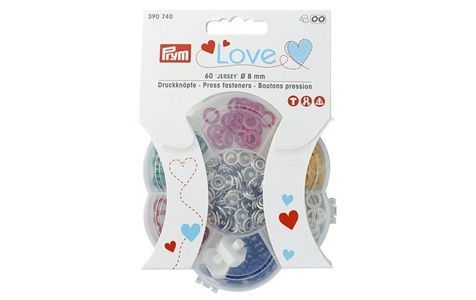 Prym Love, Druckknöpfe Druckknöpfe, Prym Druckknöpfe Love Jersey Bunt, 8 mm