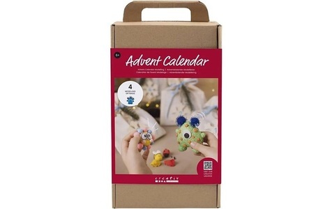 Creativ Company, creativ company Adventskalender, für Erwachsene, Creativ Company Adventskalender Bastelset Modellieren, 4 Stück