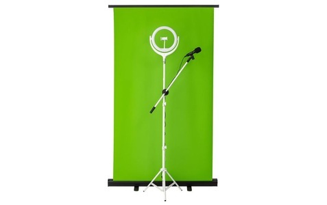 FTM, FTM Green Screen; Mikrofon; Tripod Streaming Kit, FTM Streaming Kit (Green Screen, Mikrofon, Tripod)