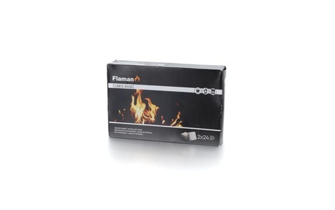 FLAMAN, FLAMAN Anzündhilfe Cubes Basic, Flaman Grillanzünder Cubes Basic, 2 x 24 Stück
