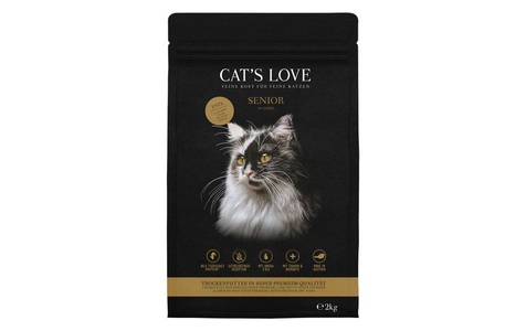 CAT'S LOVE, Cat's Love Trockenfutter Senior Ente, 2 kg, 