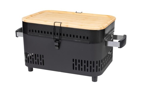 Krafter, Krafter Holzkohlegrill »Tischgrill«, Holzart: Bambus (China), Krafter Holzkohle-Tischgrill Schwarz