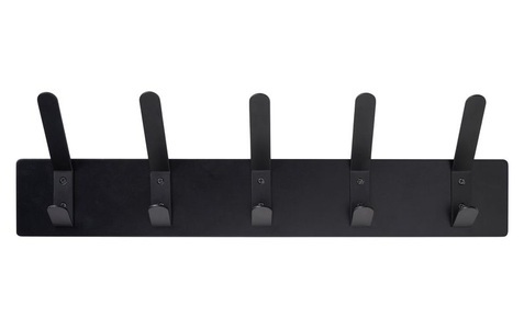 SCHOU, Schou Garderobenleiste 5 Haken, Schwarz, Schou Garderobenleiste 5 Haken, Schwarz
