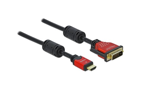 undefined, DeLOCK HDMI - DVI Cable 5.0m 5m HDMI DVI-D Schwarz, Delock Kabel HDMI - DVI-D 24+1, 5 m