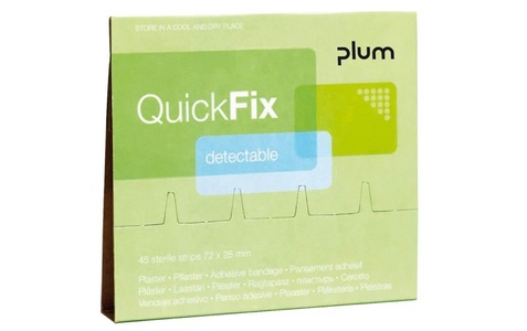 Plum®, Detectable Pflaster Nachfüllpack, für QuickFix, PLUM Detectable Pflaster Refill 45 Stück
