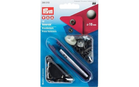 Prym, Prym Druckknopf Anorak, alteisen 15 mm, Karte 10 Stk., Prym Druckknöpfe Anorak Alteisen, 15 mm