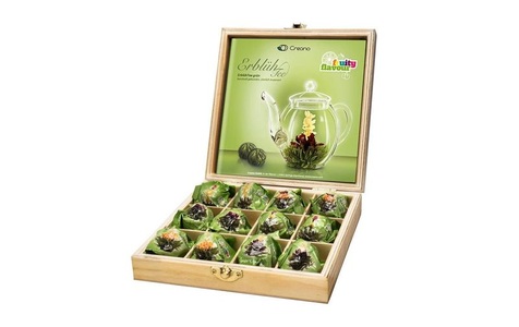 Creano, Geschenkset ErblühTee in der Holzbox mit grünem Tee, Creano - Geschenkset ErblühTee in der Holzbox mitem Tee, One Size