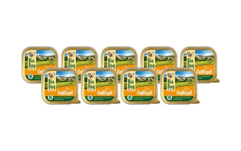 BioDog, BioDog Nassfutter Geflügel, 9 x 300g, BioDog Nassfutter Geflügel, 9 x 300g