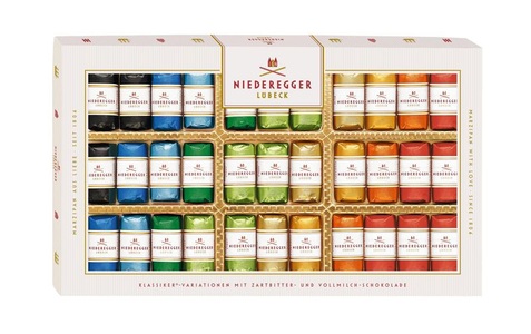 undefined, Niederegger Klassiker Variationen 400g Geschenkverpackung, Niederegger Lübeck Variationen Pralinen mit Zartbitter-Schokolade assortiert (400g)