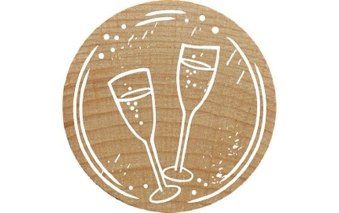 undefined, Woodies Moptivstempel, Sektgläser, Woodies Stempel Woodies Sektgläser 1 Stück