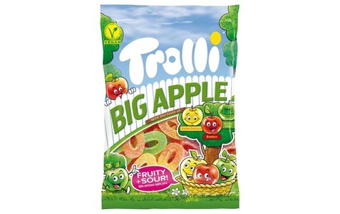 undefined, Trolli Apfelgarten super sauer 175g Fruchtgummi, Trolli Gummibonbons Big Apple 175 g