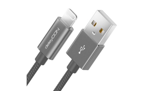 deleyCON USB 2.0-Kabel USB A - Lightning 0.5 m