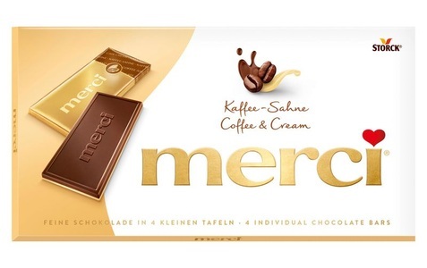 Storck, Storck Schokolade Merci Kaffee-Sahne 100, Storck Tafelschokolade Merci Kaffee-Sahne 100 g