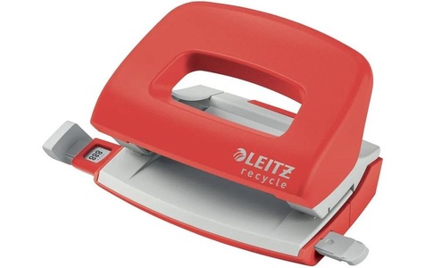Leitz, LEITZ Locher NeXXt Recycle 5010-00-25 rot, CO2 neutral 10 Blatt, LEITZ Locher NeXXt Recycle 5010-00-25 rot, CO2 neutral 10 Blatt