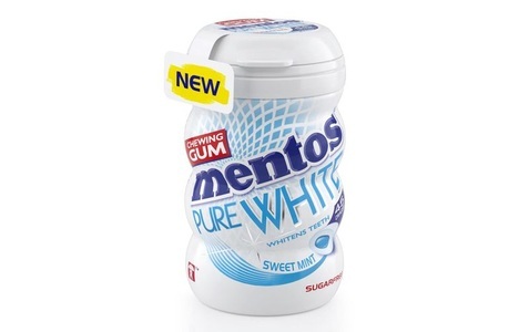 Mentos, Mentos Gum Pure White Sweetmint 90g, Mentos Gum Pure White Sweetmint 90g