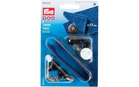 Prym, Prym Jeansknopf American Star 17 mm, Karte 8 Stk., Prym Jeansknopf American Star 17 mm, Karte 8 Stk.
