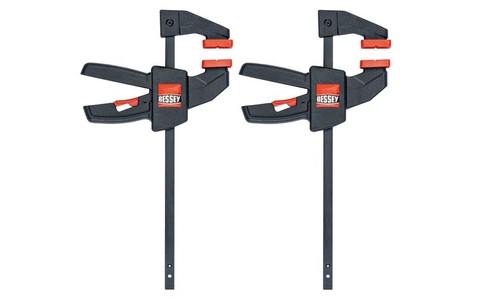 Bessey, Einhandzwinge EZS 110/40, 2er Set Bessey EZS11-4SET Spreiz-Bereich: 80 - 190 mm Ausladungs-Maße:40 mm, Bessey Einhandzwinge EZ, 2 Stück, 110 mm
