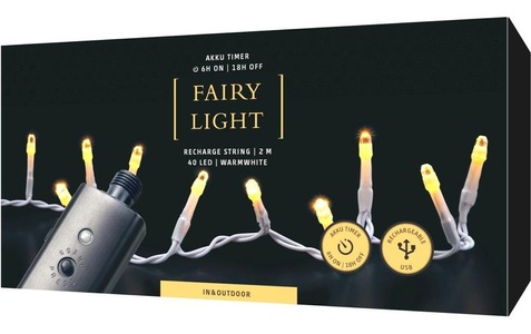 STT, Aufladbare Lichterkette weiss 2m, Aufladbare Lichterkette weiss 2m
