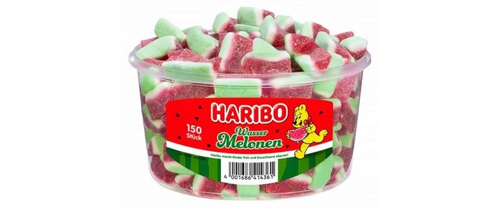 Haribo Süssigkeiten, Haribo Wasser-Melonen 150 Stk., Haribo Wassermelonen 150 Stück