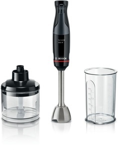 Bosch Haushalt, Bosch Haushalt ErgoMaster Serie 4 Stabmixer 1000 W mit Messbecher, mit Mixbecher, BPA-frei Piano-Schwarz, Edelstahl, Bosch Serie 4, Stabmixer, ErgoMaster, 1000 W, Schwarz, anthrazit, MSM4B620