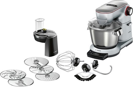 Bosch, OptiMUM MUM9DX5S31, Küchenmaschine, Bosch OptiMUM mit Durchlaufschnitzler Küchenmaschinen-Set ? Silber