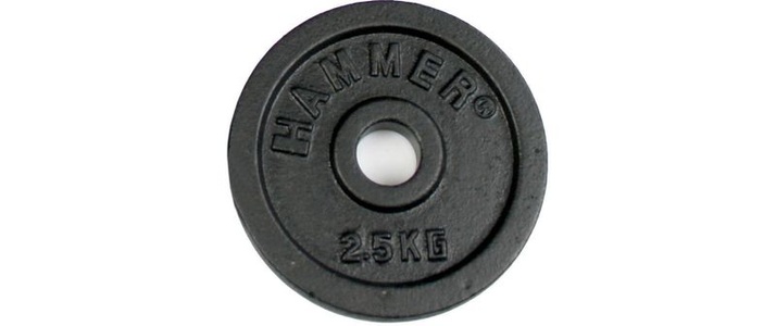 HAMMER, HAMMER Hanteln und Gewichte Hantelscheibe 30 mm 2.5 kg, HAMMER Gewichtsscheiben 1 x 2.5 kg