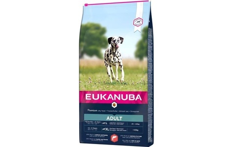 Eukanuba, Eukanuba Adult Salmon 12kg Hunde Trockenfutter, EUKANUBA Trockenfutter Hund Large Breed Adult, mit Lachs & Gerste 12 kg