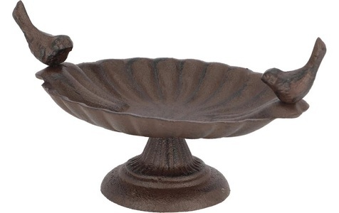 undefined, Vogelbad Wildvögel (1 Stück), Esschert Design Vogeltränke mit Fuss, 2 Vögel