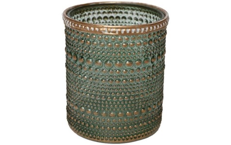 Chalet, CHALET Windlicht Lingan 12 cm, Glas, Grün, Teelicht Lingan Grün D: 12 cm