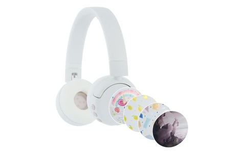 BuddyPhones, BuddyPhones Kids headphones wireless POPFun (White) On-Ear Kopfhörer, BuddyPhones Kinderkopfhörer POP Bluetooth Weiss