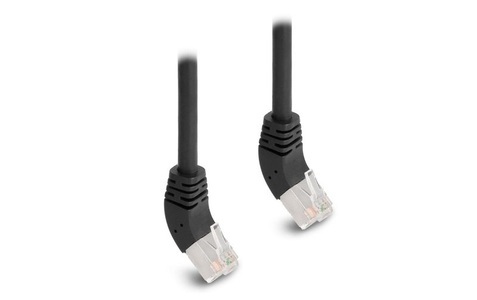 Delock, DeLock Patchkabel 45° oben gewinkelt Cat 6A S/FTP 0 25 m Schwarz, Delock Patchkabel 45° oben gewinkelt Cat 6A, S/FTP, 0.25 m, Schwarz