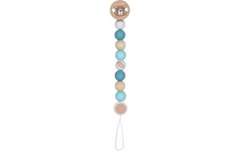 goki, goki Schnullerkette Trendserie türkis, Schnullerkette CHIC in blau
