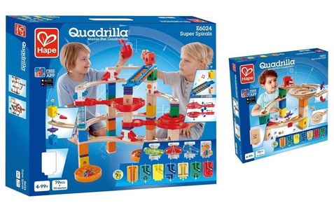 Hape, Quadrilla Super Spiralburg & Endspurt (107teile) Unisex ONE SIZE, Hape Kugelbahn »Quadrilla Super Spiralburg & Endspurt«, (107 tlg.)