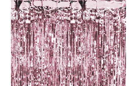 PartyDeco, Partydeco Partyaccessoire Vorhang 90 x 250 cm, Roségold, Partydeco Partyaccessoire Vorhang 90 x 250 cm, Roségold