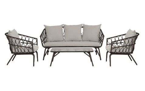 CoCon, Cocon Gartenlounge-Set »Margrethe, Braun/Nature, 5 Sitzplätze«, COCON Loungeset Margrethe, Braun/Nature, 5 Sitzplätze