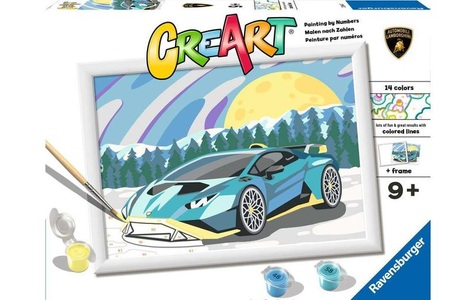Ravensburger, Ravensburger Malen nach Zahlen CreArt: Blue Lamborghini, Ravensburger Malen nach Zahlen »CreArt: Blue Lamborghini«