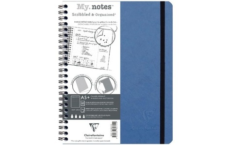 Clairefontaine, Clairefontaine Notizbuch AgeBag A5+, dotted, Blau, Clairefontaine Notizbuch AgeBag A5+, dotted, Blau