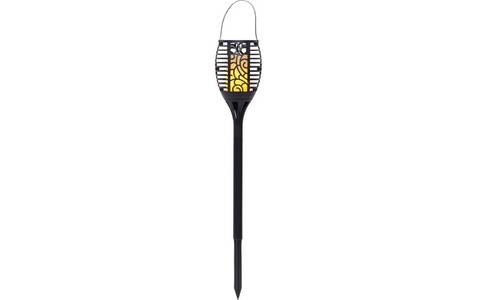 Star Trading, Star Trading - Solarleuchte FLAME - schwarz - 9.5/9.5/42 cm, LED-Solarlampe Flame, drei Nutzungsoptionen, 42 cm