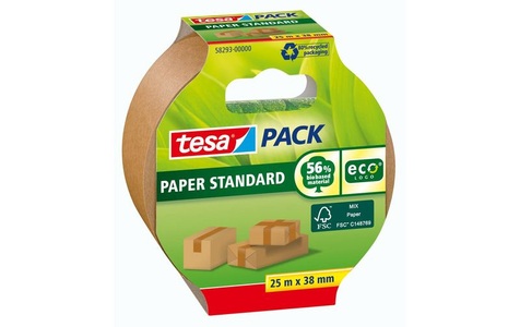 Tesa, tesa STANDARD ecoLogo® 58293 Packband Braun (L x B) 25 m x 38 mm 1 St., TESA® Papier-Verpackungsband ecoLogo® Standard, 38 mm x 25 m