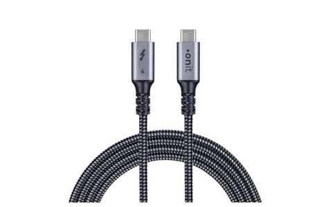 onit, onit Thunderbolt 4 Kabel USB C 2 m Grau/Schwarz ? Adapter, onit Thunderbolt 4-Kabel USB C - USB C 2 m, Grau/Schwarz