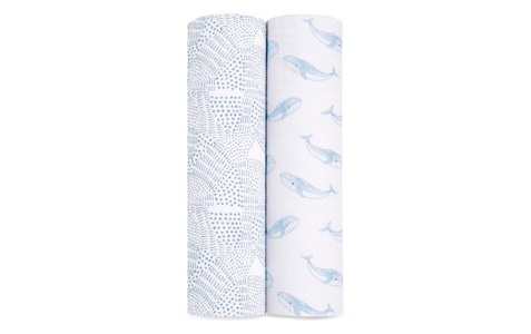 Aden + Anais, Pucktuch OCEANIC (120x120) 2er Pack, Pucktuch OCEANIC (120x120) 2er Pack