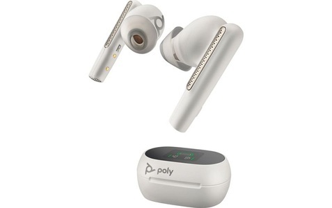 POLY, Poly Voyager Free 60+ UC - True Wireless-Kopfhörer mit Mikrofon - im Ohr - Bluetooth - aktive Rauschunterdrückung - Adapter USB-C via Bluetooth, Poly Headset Voyager Free 60+ UC USB-C, Weiss
