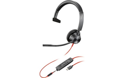 Poly Headset Blackwire 3315 USB-A/C, Klinke, Schwarz