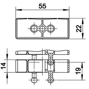 BACHMANN, Bachmann Kabelbrücke Kunststoff Schwarz 1000 mm Inhalt: 1 St., 