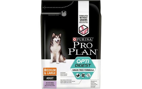 Pro Plan, Pro Plan Dog Medium & Large Sensitive Digestion Truthahn glutenfrei 2.5kg, PRO PLAN Adult Medium & Large Sensitive Digestion getreidefrei 2.5 kg