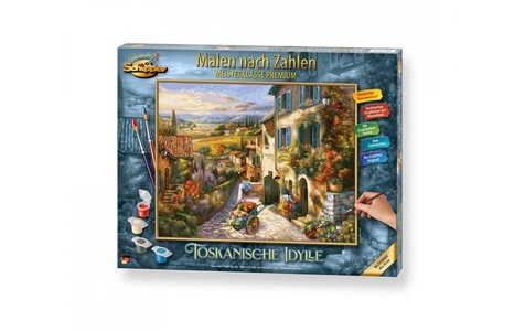 Simba Toys, Schipper 609130879 - Malen nach Zahlen, Toskanische Idylle, 40 x 50 cm, Schipper Malen nach Zahlen Toskanische Idylle