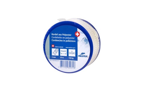 MEISTER, MEISTER SEIL POLYESTER, Meister Kordel Ø 3 mm, 25 m, 150 kg, Weiss
